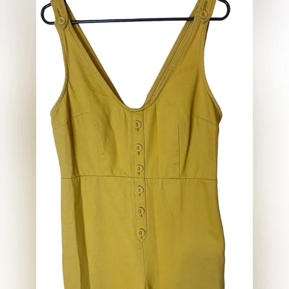 Urban Outfitters Yellow Denim Overalls Jumpsuit Women’s Size M - Picture 5 of 14